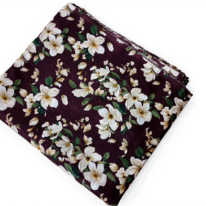 Maroon Floral Printed Lawn Suit - 2 PC