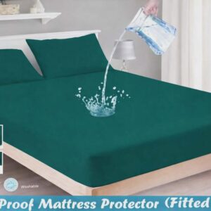 Green Fitted Waterproof Mattress Protector Cover