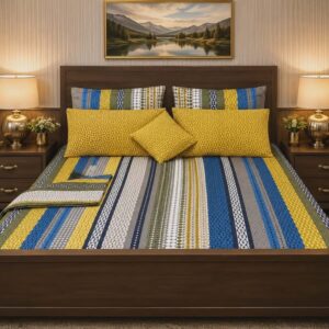 Multi Striped Comforter Set - 7 Pieces